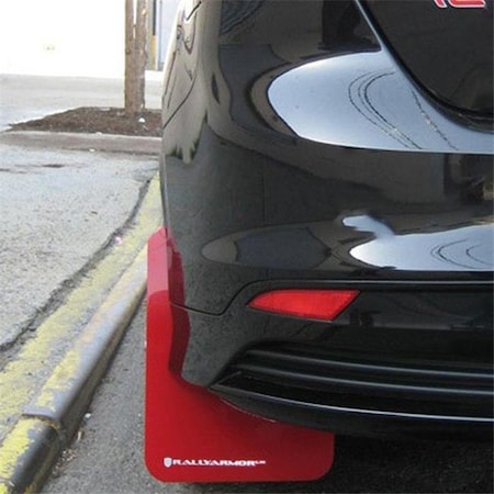 Rally Armor Rally Armor MF27-UR-RD-WH ST Red Mud Flap with White Logo for 13 Plus Ford Focus MF27-UR-RD/WH